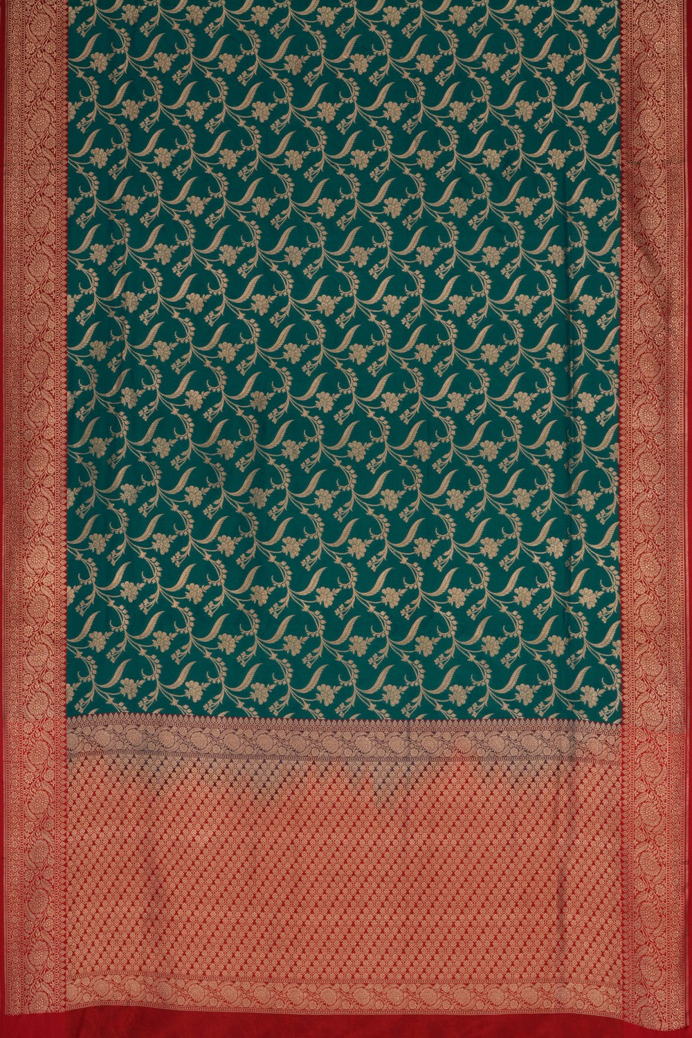 Banarasi Katan Silk Green Saree