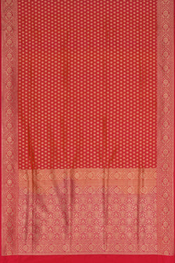 Image of Banarasi Katan Silk Fuchsia-Pink Saree