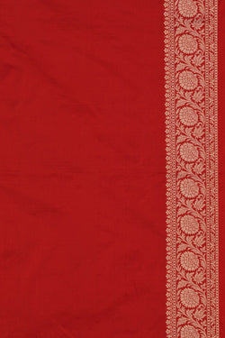 Image of Banarasi Katan Silk Red Saree