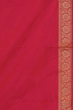 Image of Banarasi Katan Silk Fuchsia-Pink Saree