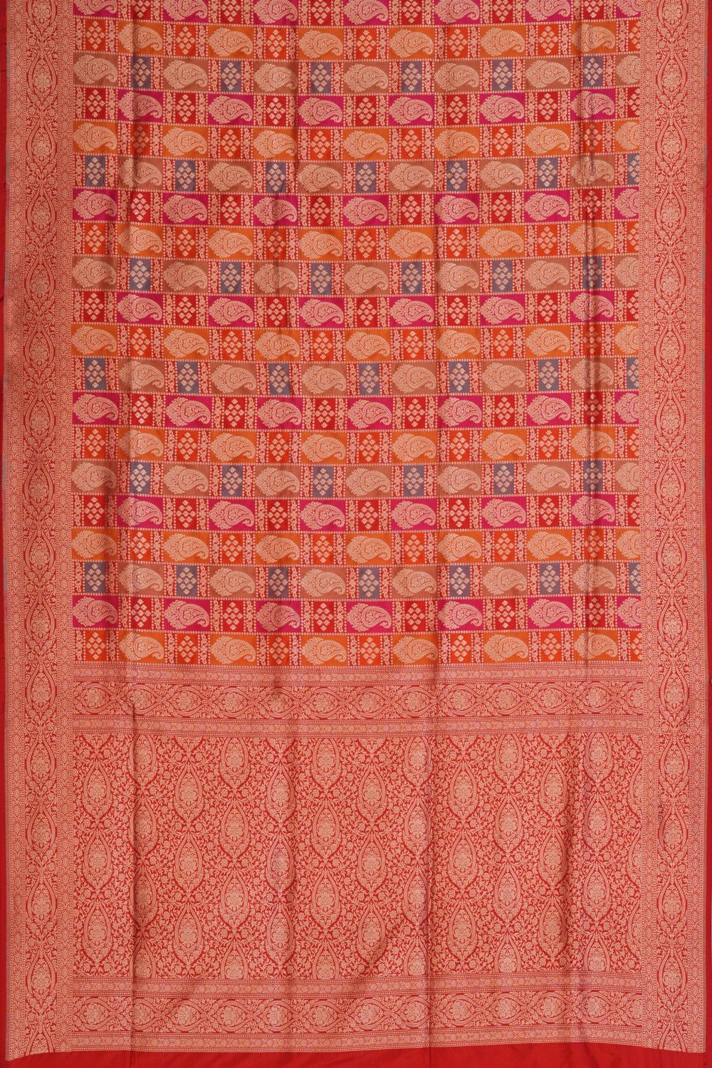 Banarasi Katan Silk Red Saree