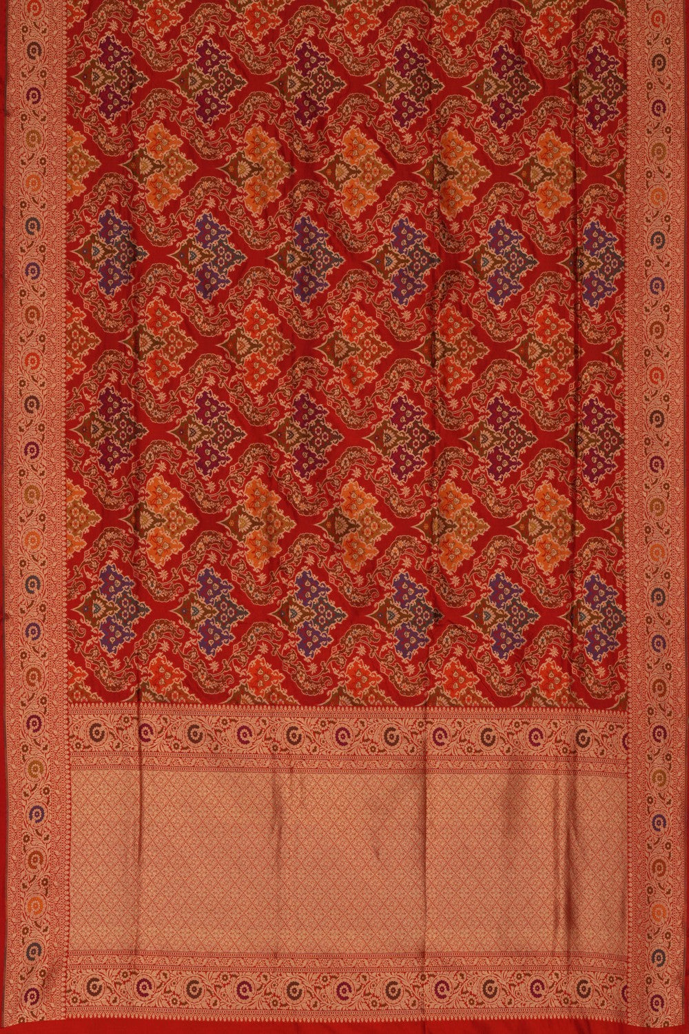 Banarasi Katan Silk Red Saree