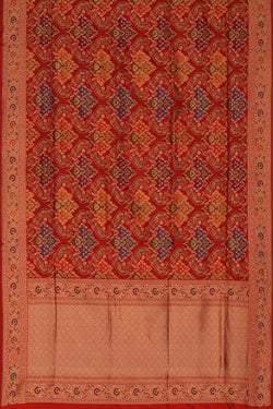 Image of Banarasi Katan Silk Red Saree