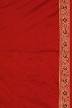 Image of Banarasi Katan Silk Red Saree