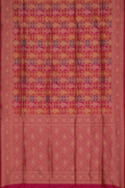 Image of Banarasi Katan Silk Pink Saree