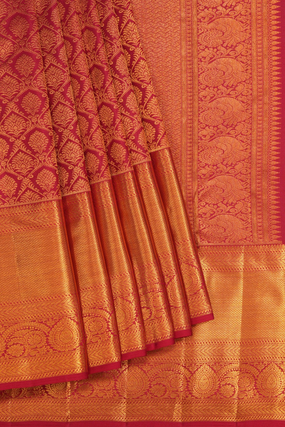 Kanchipattu Brocade Pink Saree