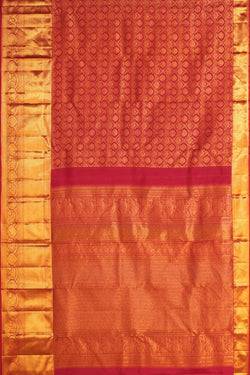 Image of Kanchipattu Brocade Pink Saree