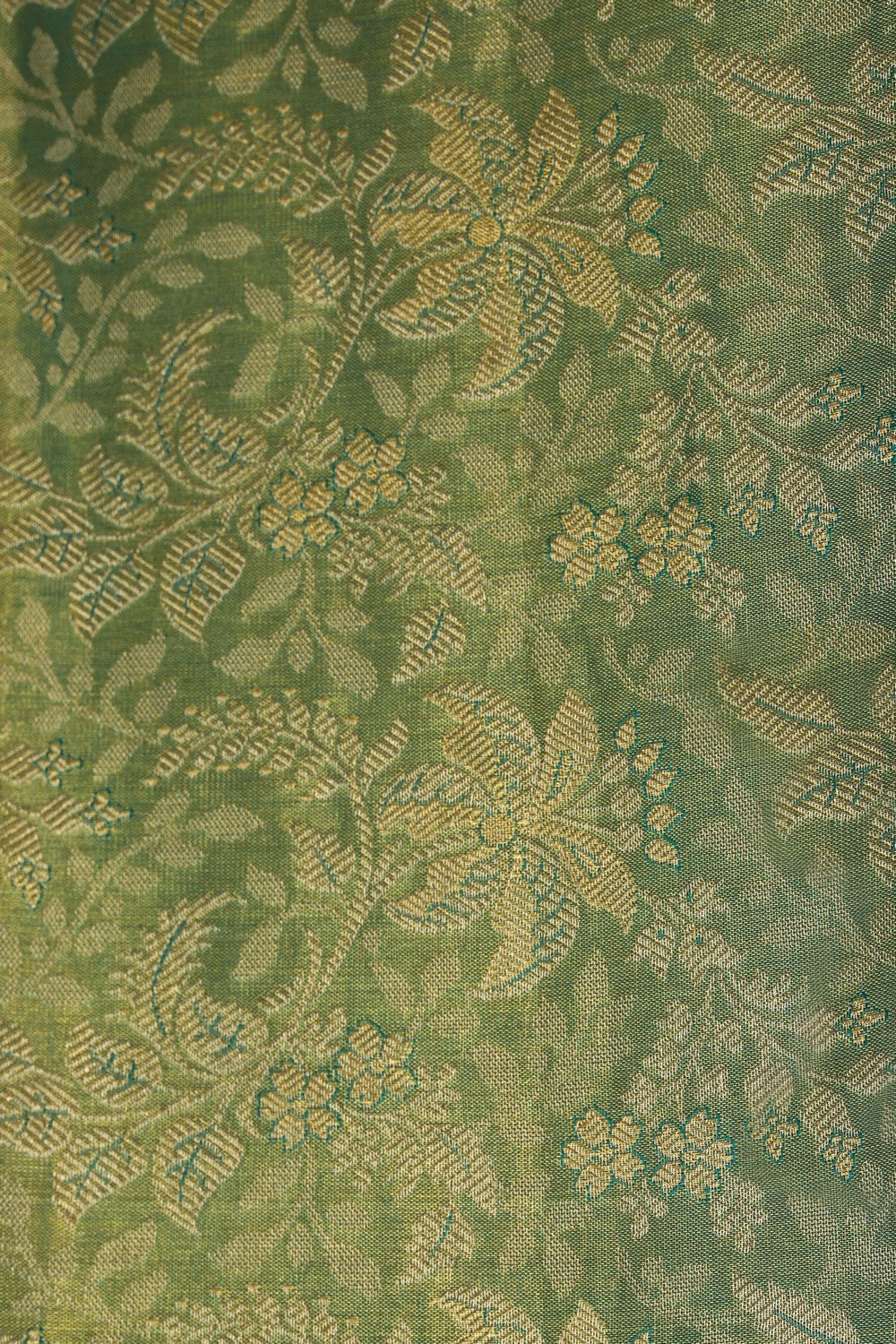 Kanchipattu Tissue Brocade Green Saree