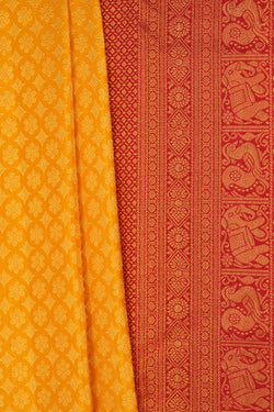 Image of Kanchipattu Brocade Yellow Saree