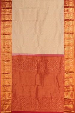 Image of Kanchipattu An Ethereal Pearl Off-White Saree