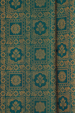 Image of Kanchipattu Brocade Teal Green Saree