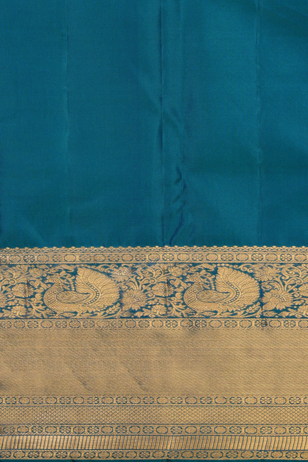 Kanchipattu Tissue Brocade Teal Blue Saree