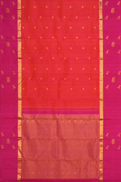 Image of Kanchipattu Fuchsia-Pink Saree