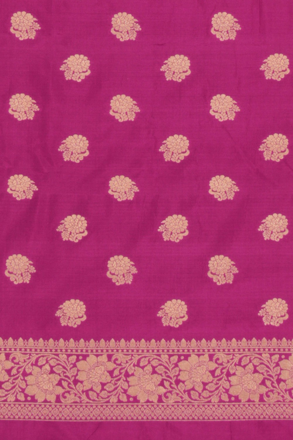 Image of Banarasi Katan Silk Unstitched Violet Suit (3 Pcs Set)