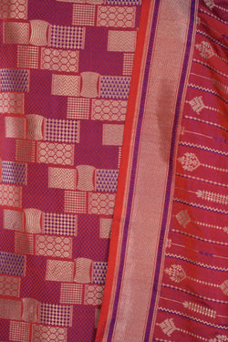 Image of Banarasi Katan Silk Unstitched Blue Suit (3 Pcs Set)