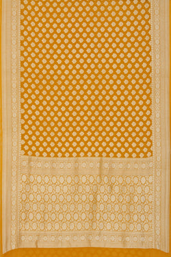 Image of Banarasi-Chiffon Mustard Saree