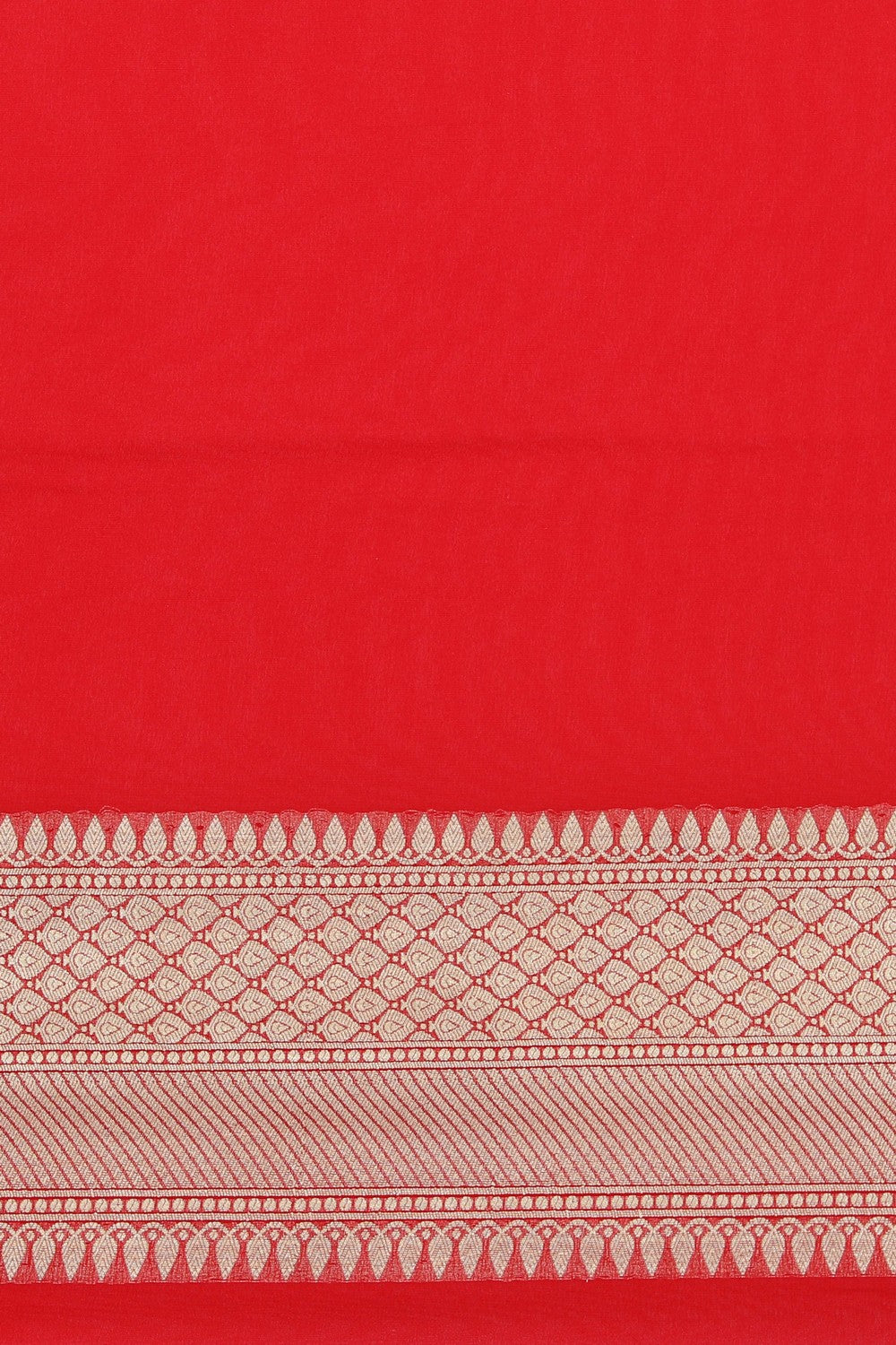 Banarasi-Chiffon Red Saree