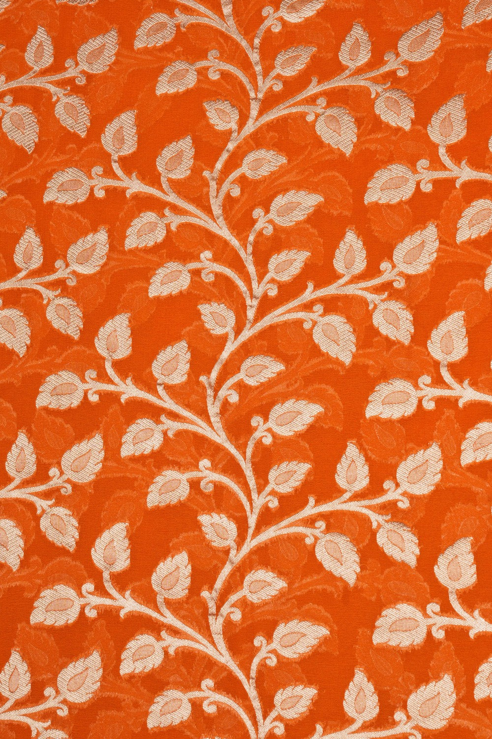 Banarasi-Chiffon Orange Saree