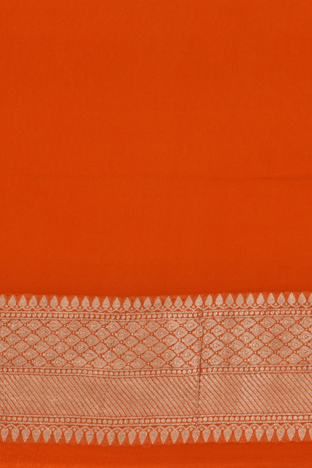 Banarasi-Chiffon Orange Saree