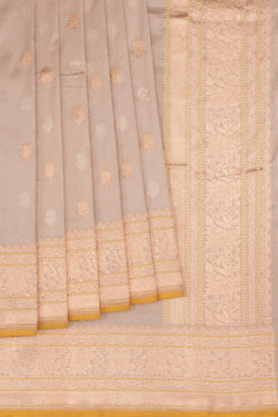 Image of Banarasi Katan Silk Grey Saree