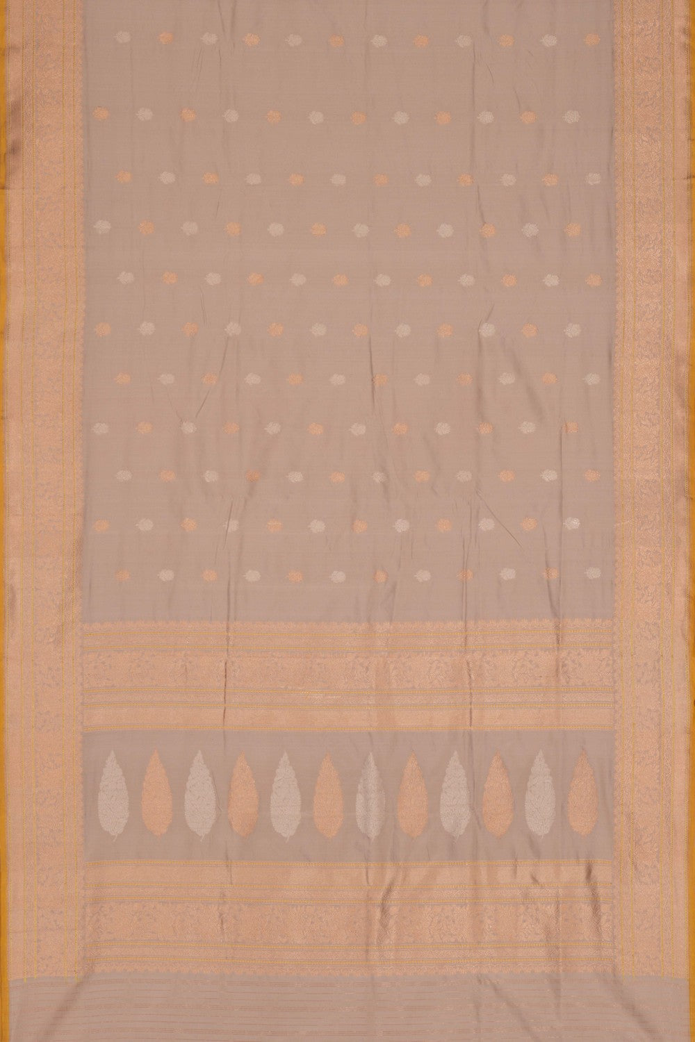 Image of Banarasi Katan Silk Grey Saree