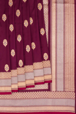 Image of Banarasi Katan Silk Violet Saree