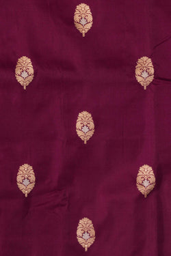 Image of Banarasi Katan Silk Violet Saree