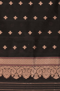 Image of Banarasi Katan Silk Black Saree