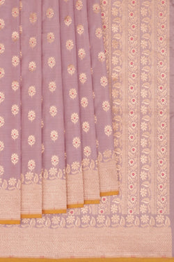 Image of Banarasi Katan Silk Lavender Purple Saree