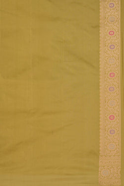 Image of Banarasi Katan Silk Sage Green Saree