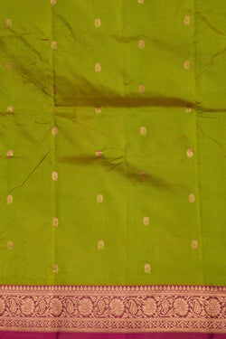 Image of Banarasi Katan Silk Green Saree