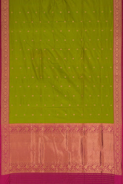 Image of Banarasi Katan Silk Green Saree