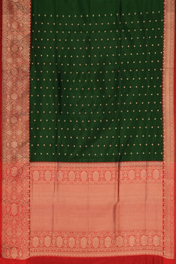 Image of Banarasi Silk Green Saree