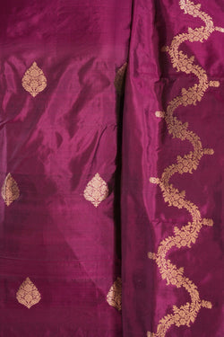 Image of Banarasi Silk Unstitched Suit With Dupatta (3 Pcs Set)