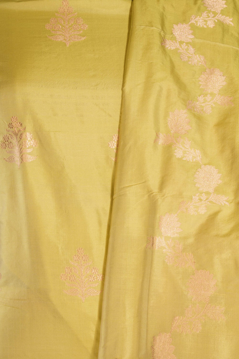 Banarasi Silk Unstitched Suit With Dupatta (3 Pcs Set)