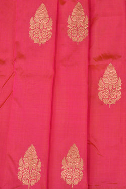 Image of Banarasi Silk Fuchsia-Pink Saree