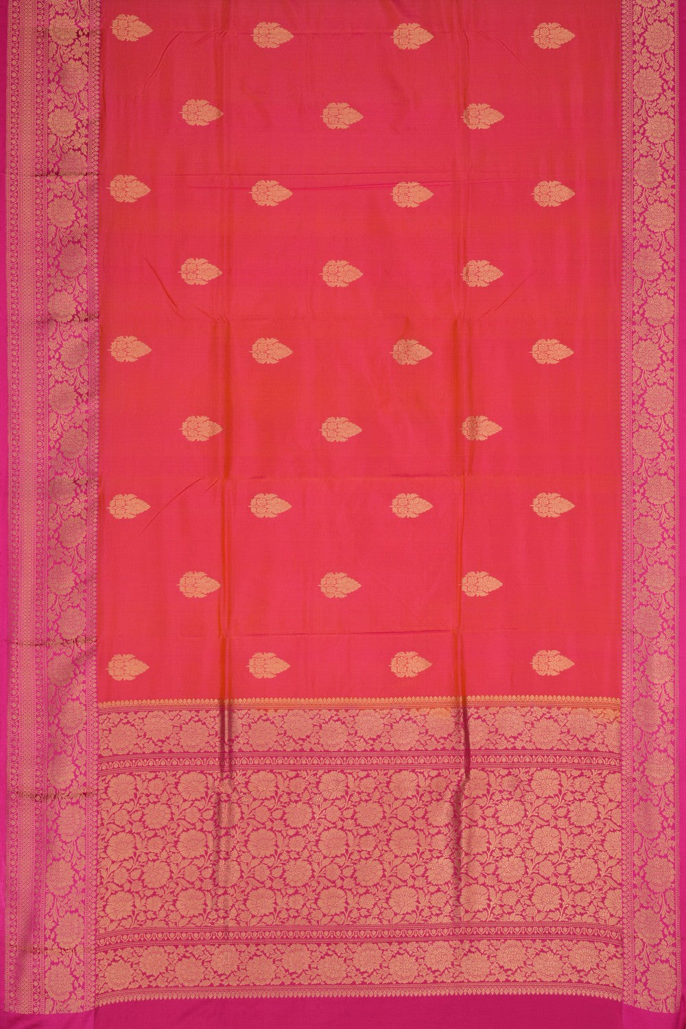 Banarasi Silk Fuchsia-Pink Saree