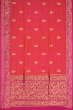 Image of Banarasi Silk Fuchsia-Pink Saree