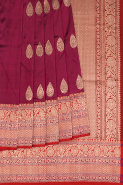 Image of Banarasi Silk Violet Saree