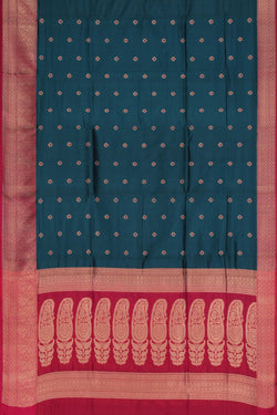 Image of Banarasi Silk Blue Saree