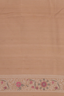 Image of Banarasi Tussar Silk Off-White Saree