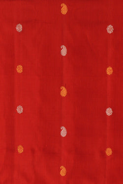 Image of Gadwal Silk Red Saree