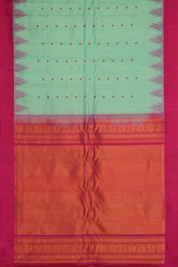 Image of Gadwal Silk Sea Green Saree