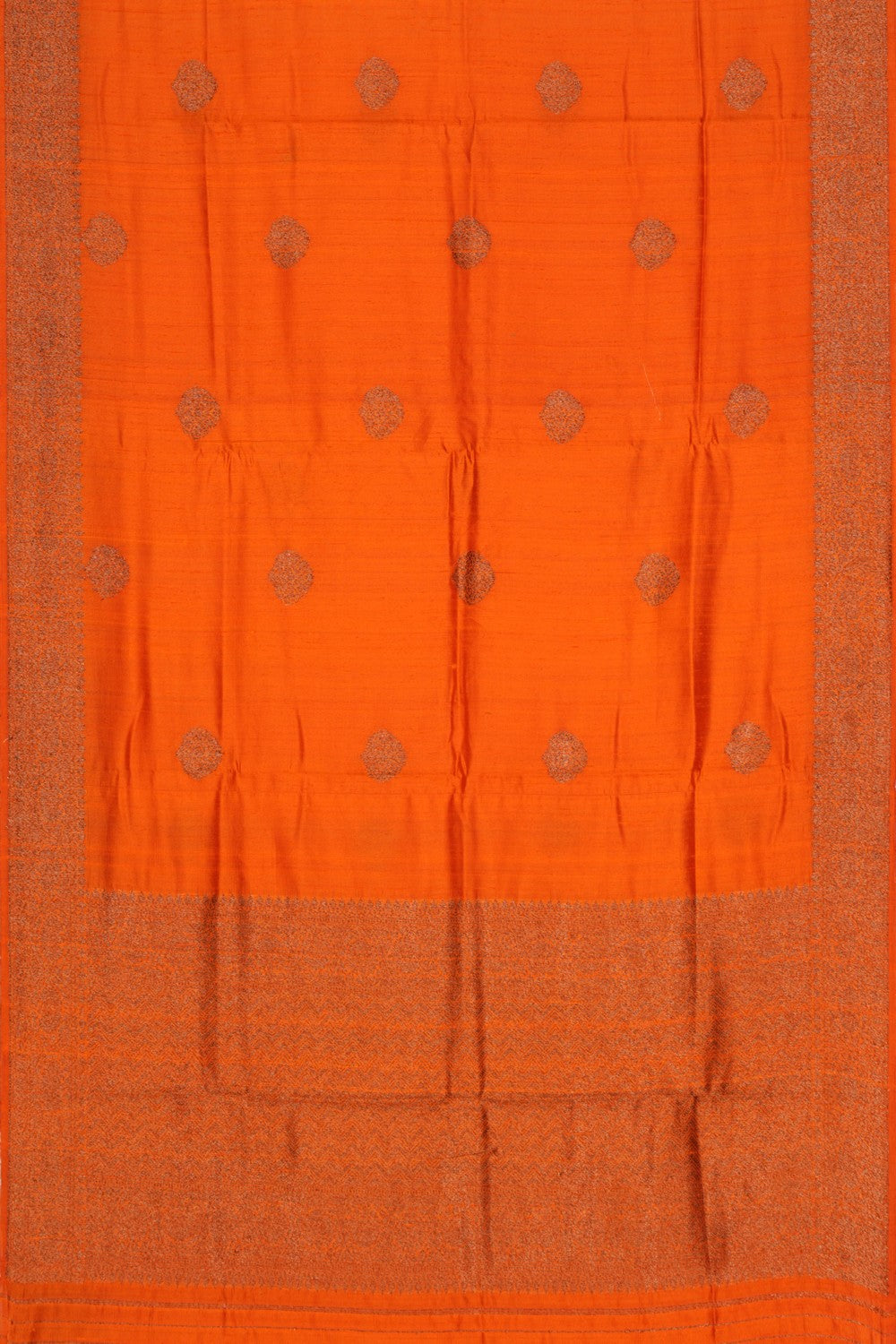 Banarasi Dupion Silk Orange Saree