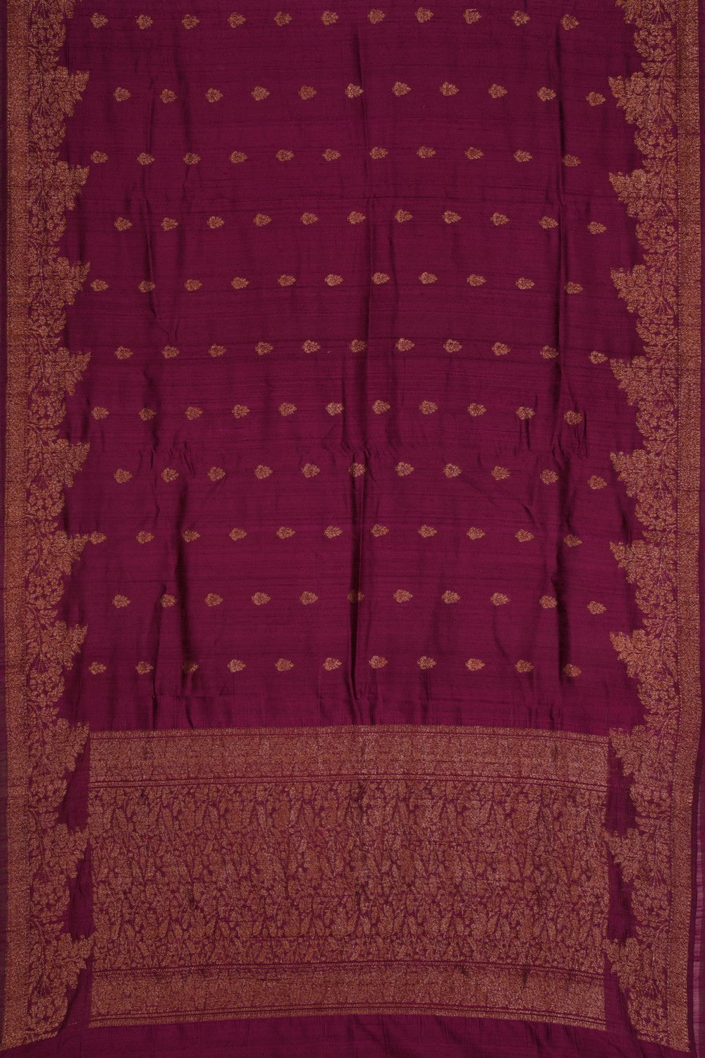 Banarasi Dupion Silk Violet Saree