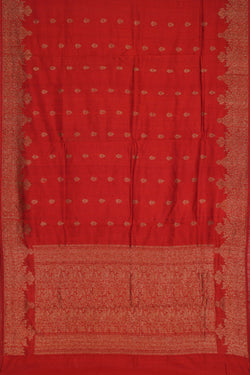 Image of Banarasi Dupion Silk Red Saree