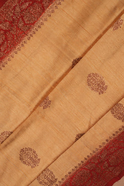 Image of Banarasi Dupion Silk Beige Saree