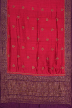 Image of Banarasi Dupion Silk Pink Saree