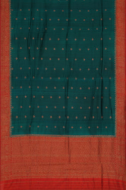 Image of Banarasi Dupion Silk Teal Blue Saree