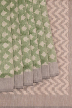 Image of Pochampaly Ikat Linen Saree